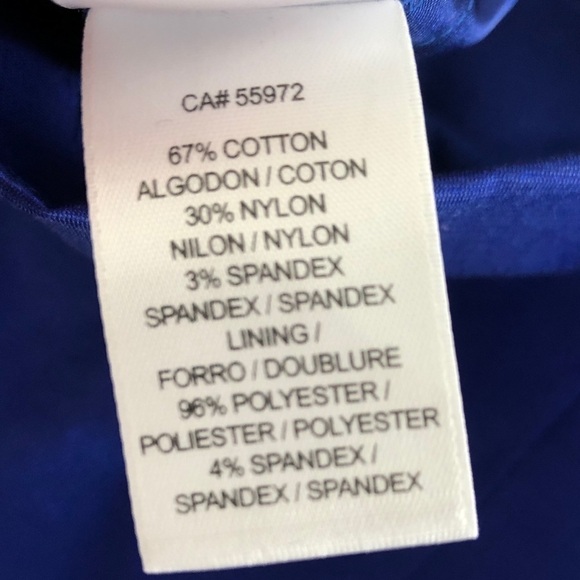 Laundry by Shelli Segal royal blue one shoulder ruffle top formal dress size 2 - Picture 7 of 9